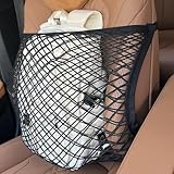 Car Seat Net - Versatile 15.8 x 19.7 Elastic Car Seat Organizer for Handbags, Purses, and More - No Hooks, Fully Collapsible - Fits Most Vehicles - Black