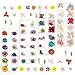 4 Box Nagel Getrocknete Blume 144 Stücke Getrocknete Blumen Nail Art Getrocknete Blumen Nagelkunst Aufkleber 3D Nail Art Sticker für Nägel Dekoration