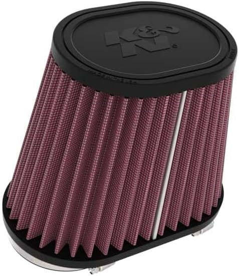 K&N Universal Clamp-On Air Filter: High Performance, Premium, Washable, Replacement Filter: Flange Diameter: 2.375 In, Filter Height: 5 In, Flange Length: 0.375 In, Shape: Oval Straight, RU-4720