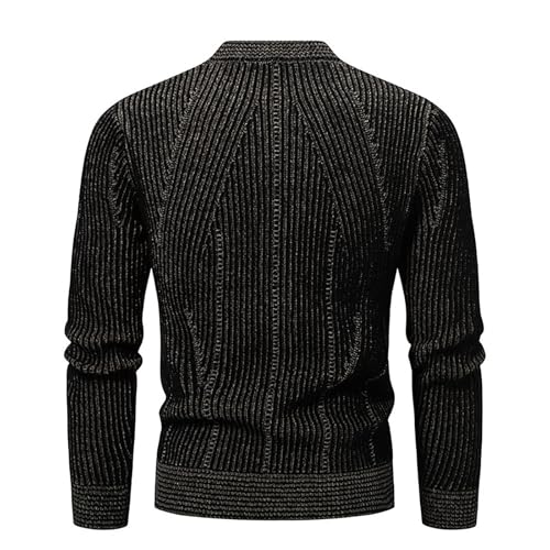 Cardigan Sweaters for Men Button Down Cable Knit Sweater Shawl Collar Cardigan Plus Size Long Sleeve Sweater2