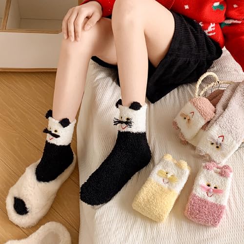 Image of Benefeet Sox Womens Girls Fuzzy Socks Cozy Winter Warm Fluffy Socks Soft Cute Animal Home Slipper Thick Plush Sleeping Sock