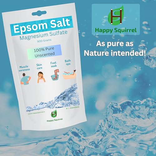 Happy Squirrel Epsom Salt For Pain Relief|Epsom Salt For Foot|Epsom Salt For Bath|Bath Salt|Can Be Used For Foot Soak & Sitz Bath Tub For Fissure|Graded Pure & Unscented (Epsom... - Image 7