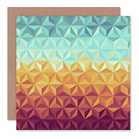 Wee Blue Coo Retro Geometric Birthday Card Cover