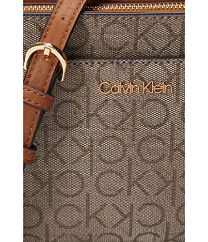 Calvin Klein Women's Lucy Triple Compartment Shoulder Handbag, Almond, OS | Women's, 4 Pockets, Removable Crossbody Strap, Triple Compartment, Work - image 8
