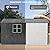 VIWAT 8x12 FT Outdoor Storage Shed, Garden Shed with Window, Lockable Doors and Air Vent, Metal Tool Sheds for Backyard Garden Patio Lawn, Black