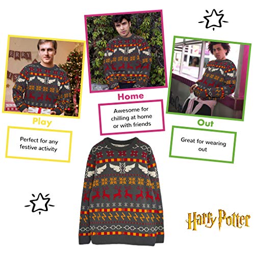 Harry Potter Icons Fair Isle Herren Strickpullover...