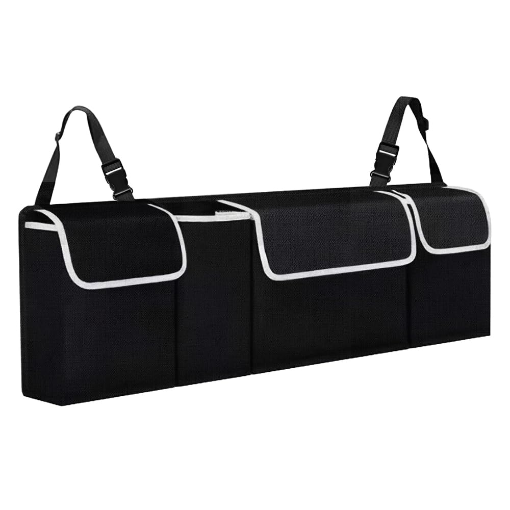 Mrfdesc Normal Car Boot Organiser, For Jaecoo 7 [Plug-In-Hybrid Models] 2024-2025-2026 Collapsible Multi Compartment Trunk Organiser Seat Back Hanging Organisers Trunk Accessories