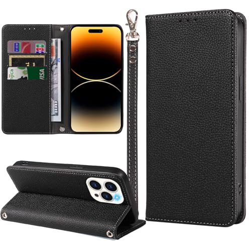 MINIKA ��Phone14Pro �P�[�X �蒠�^ �X�g���b�v�t�� �������U�[ iPhone 14 Pro �p �P�[�X �蒠�^ �����ӂ���14�v�� �g�уJ�o�[ �ϏՌ� ������� �X�}�z�P�[�X �J�[�h���[ ���u���X�^���h�@�\ �����}�O�l�b�g �J�� ���� 