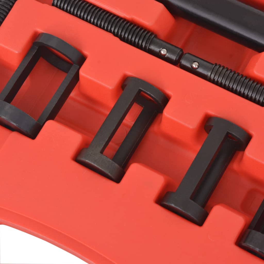 Set di 10 tendimolle per valvole in acciaio con 5 misure di adattatori in valigetta per auto, moto, officina e riparazione, strumenti manuali professionali per manutenzione e montaggio