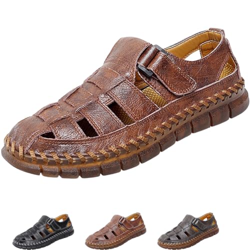 Sandalias hombre cerradas con punta de seguridad y diseño perforado transpirable