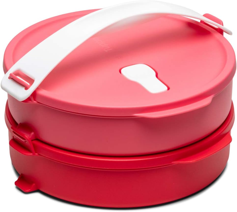 Tupperware Microwaveable Click Go Round 2pc