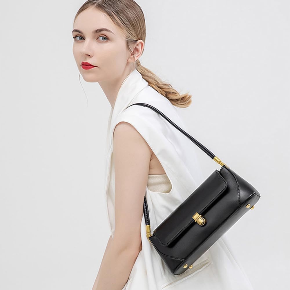 2026 Retro Small Leather Shoulder Bag for Women Crossbody Purse, Classic Handbag, Y2K Purses for Women Vintage - Image 7