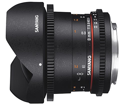 Samyang Objetivo V DSLR T 8 mm 3,8/UMC Fish Eye CS II para Sony A, Color Negro