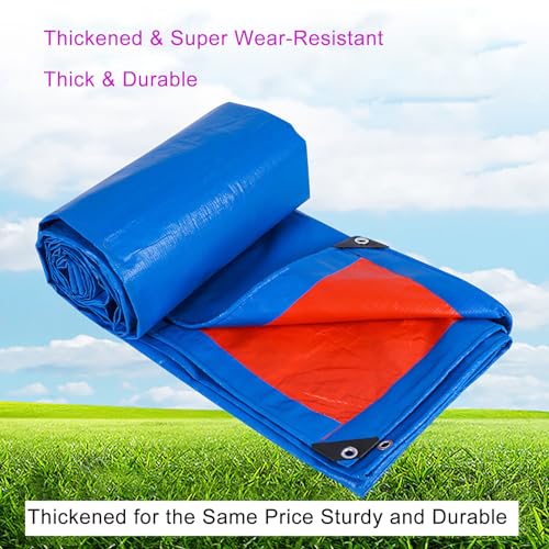 Lona de protección universal impermeable azul de 100x460 cm para leña 6