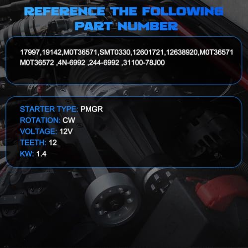 YOMALL Motor de arranque 17997 para Equinox & Traverse & Impala & Malibu & Acadia & Terrain & Canyon