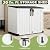 WTFGO Plastic Outdoor Storage Shed, 36 Cu Ft Waterproof Outdoor Storage Cabinet with Dual Lock Door for Backyard, Patio, Garage, Garden to Store Tools & Accessories, Wood-Grain?Ashen