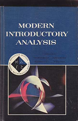 Modern Introductory Analysis Teacher's Manual 0395184185 Book Cover