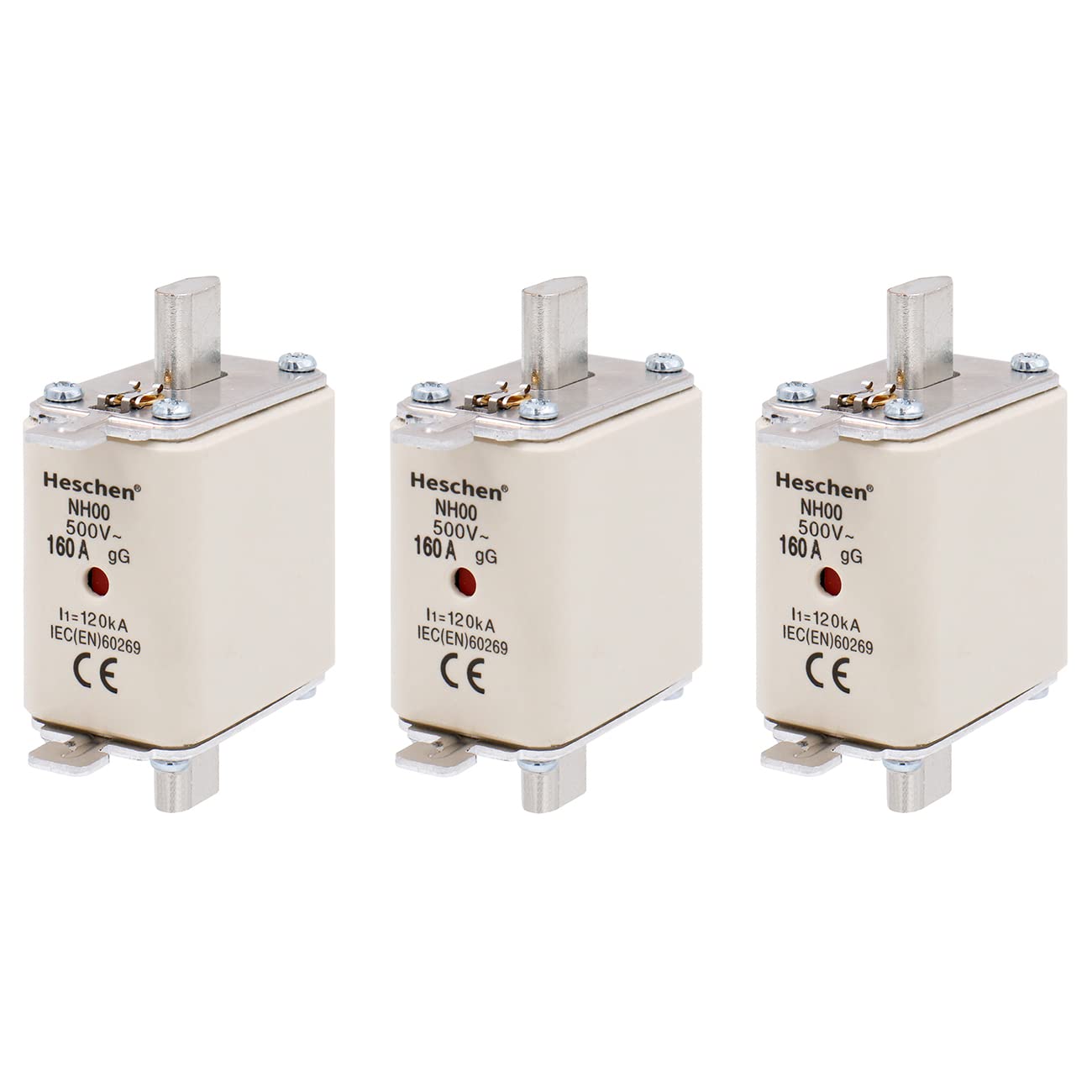 Fusible NH000 160A gG Heschen résout les pannes avec son double indicateur combiné