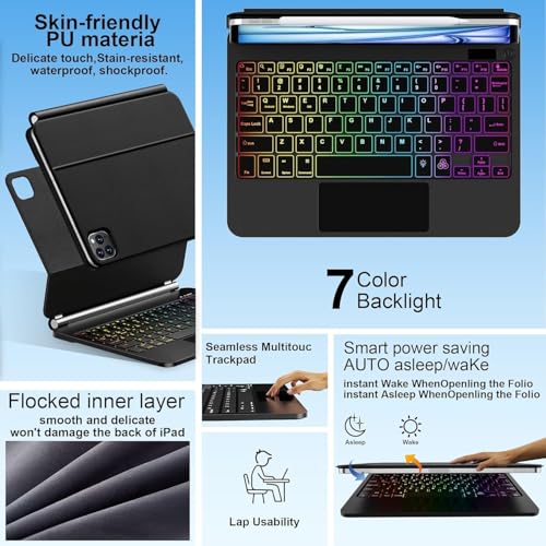 Image of Keyboard Case for iPad Air 13 inch & iPad Pro 12.9 inch Case with Keyboard