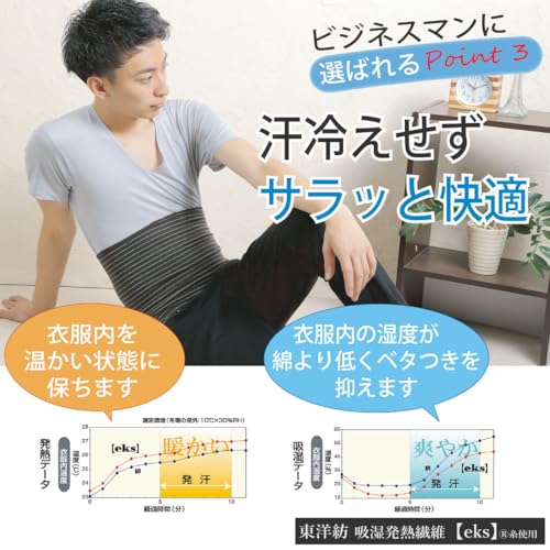 マルオニット株式会社 腹巻き メンズ 冷え取り保温 はらまき 薄手 吸湿発熱 暖かい 冷え対策 日本製 の商品画像 3