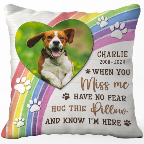 Pawfect House Personalized Pet Memorial Throw Pillow (Insert Included), Bereavement Gift Ideas, Pet Loss Gifts, Custom Dog Pillow, Dog Passing Aways Gifts