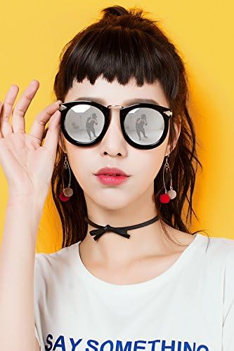 Amazon Co Jp Generic韓国bigボックスレトロサングラスラウンド面矢印ブラックレディースガールズlady Personality Long面の新しい波メンズサングラス 服 ファッション小物