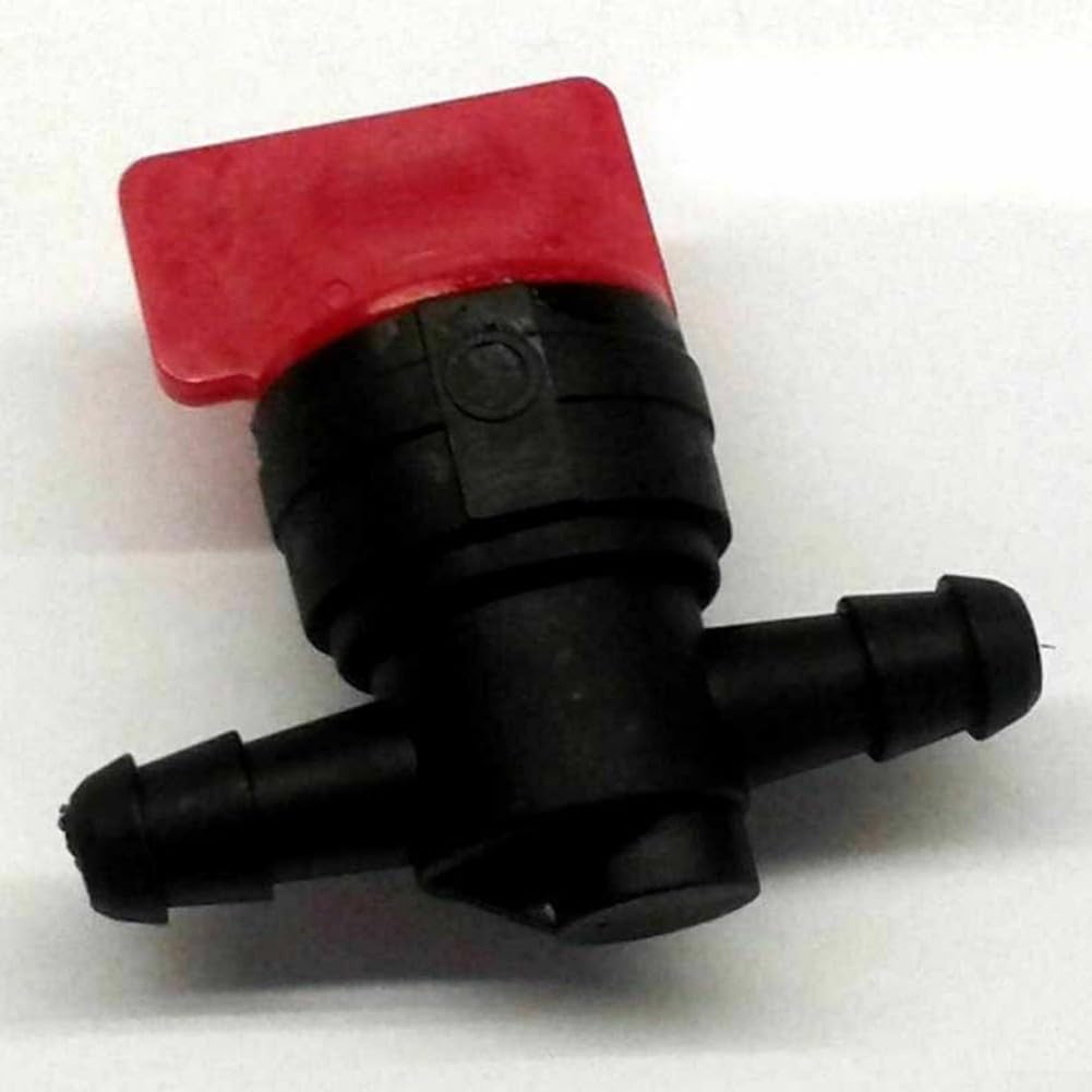 Rubinetto per benzina con 2 morsetti per tubo da 6-8 mm di diametro, valvola di arresto del carburante per gasolio, accessori per attrezzi da giardino, design leggero a bassa usura, altezza 42 mm