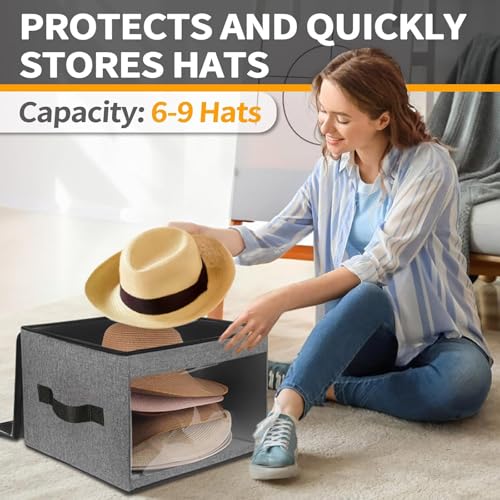 Boîte à chapeau à large bord pliable avec construction stable - 3
