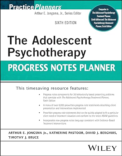 The Adolescent Psychotherapy Progress Notes Planner (PracticePlanners)