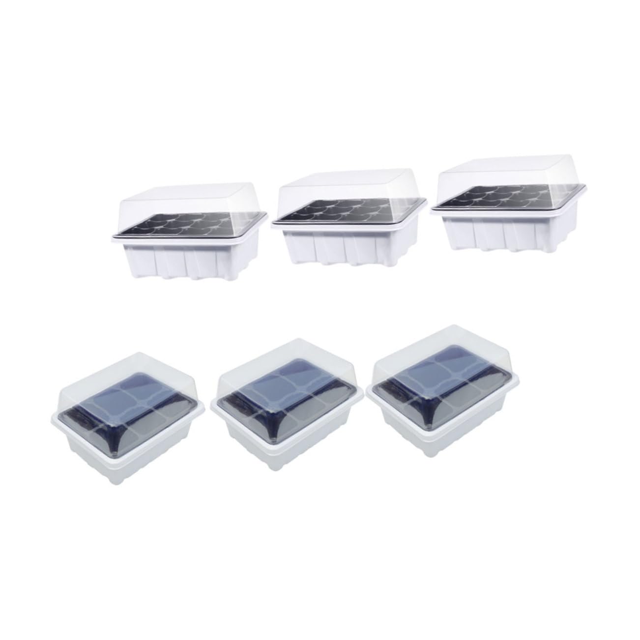 Hemobllo 12pezzi Vassoi per Germinazione Piante per Avviamento Piante e Coltivazione Serra Leggeri e Facili da Usare Perfetti per Verdure e Succulente