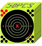 Atflbox 8 Inch Splatter Adhesive Bullseye Fluorescent Yellow Shooting Target Stickers, Shooting O...