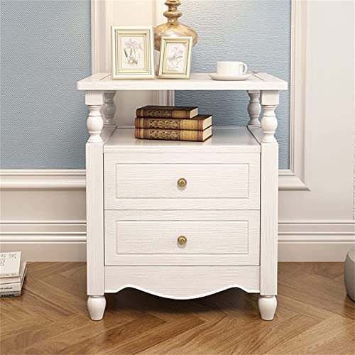 Table de chevet avec tiroir et niche de rangement ouverte 66cm