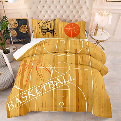 Tailor Shop Twin Size Basketball Bedding Sets,3D Sports Basketball Comforter Sets For Boys Kids Teens,Basketball Bed Sets Soft Microfiber Reversible Quilt With 1 Comforter 1 Pillowcases…… #TOP2