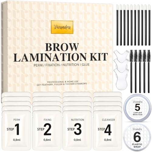 Augenbrauen Lifting Set, 5-Pack Brow Lifting Set für Zuhause, Professioneller Salon-Effekt für Vollere, Dichtere 3D-Augenbrauen, Einfach in der Anwendung & Langanhaltendes Ergebnis