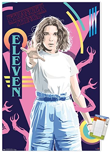 Trends International Netflix Stranger Things: Season 3 - Eleven Wall Poster, 14.725" x 22.375", Premium Poster & Mount Bundle