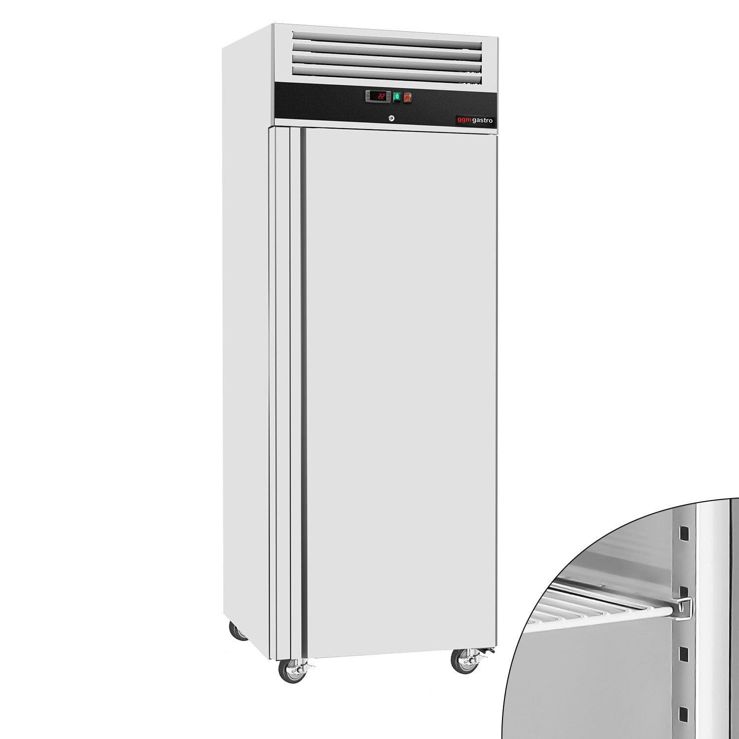 GGM Gastro Congelador ECO - GN 2/1-700 Litros - 1 Puerta - Puerta Interior de Acero Inoxidable - Grado Comercial - Eficiente en Energía - Alta Capacidad - Para Restaurantes - TKSJ650ND