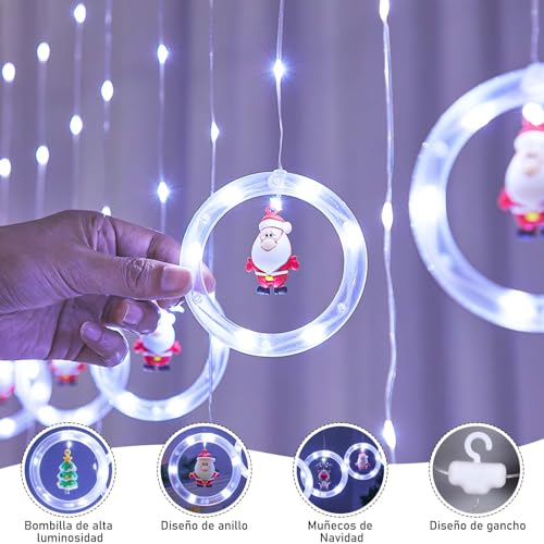 Consejos y comparativas para Comprar Luces de cortina para ventanas navideñas los mejores 10. 9 Imagen adicional