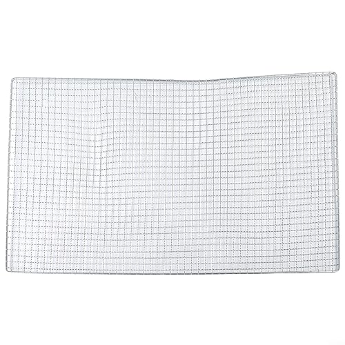 Rejilla de acero inoxidable de 45 x 30 cm para parrilla japonesa coreana, parrilla de parrilla de barbacoa para camping, barbacoa, herramienta de picnic al aire libre