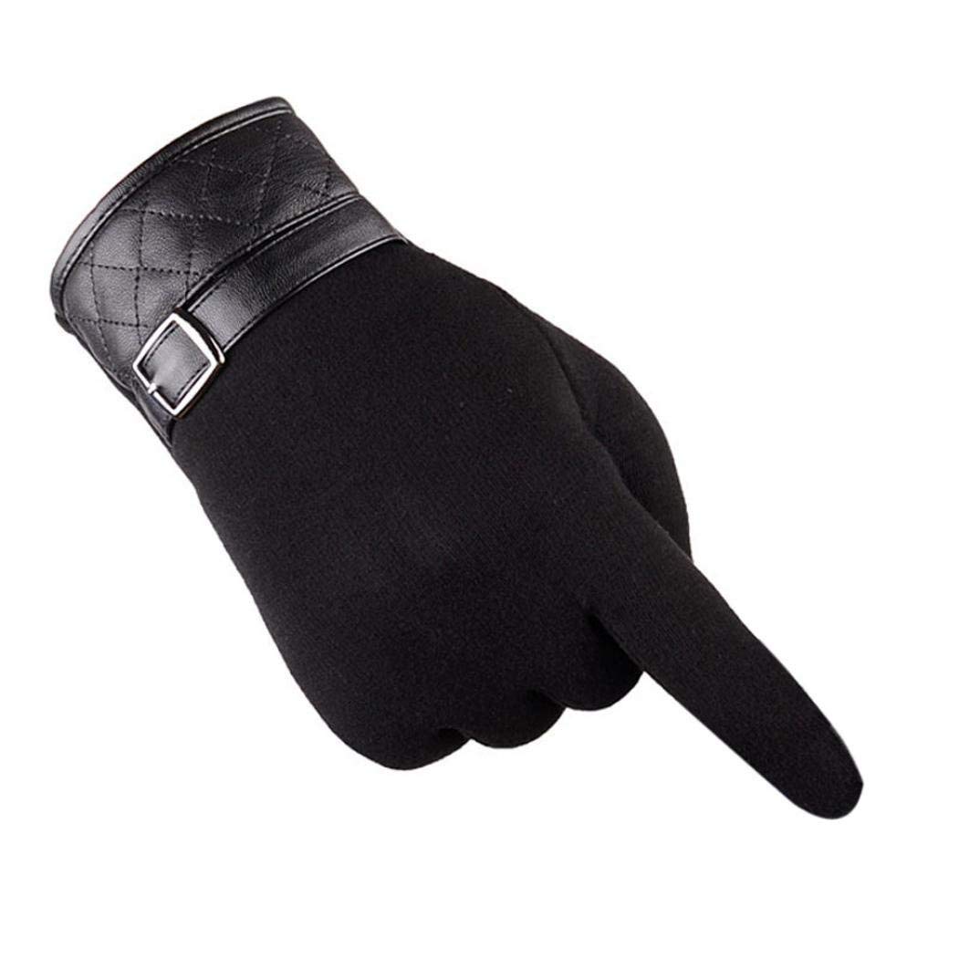 Unisex-Rękawiczki Dla Dorosłych Mężczyźni Thermal Winter Touch Ski Motorcycle Screen Snow Modern Casual Snowboard Outdoor Zimowe Grube Ciepłe Rękawiczki Męskie Rękawiczki Rękawiczki/Black/One