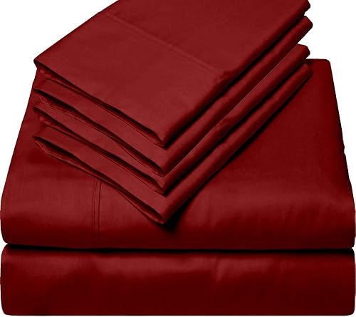 Miniatura 1 de Juego de sábanas de 6 piezas 100% algodón egipcio Giza, sábana de cama, almohada de 1000 hilos, algodón de fibra larga de 1000 hilos, tejido