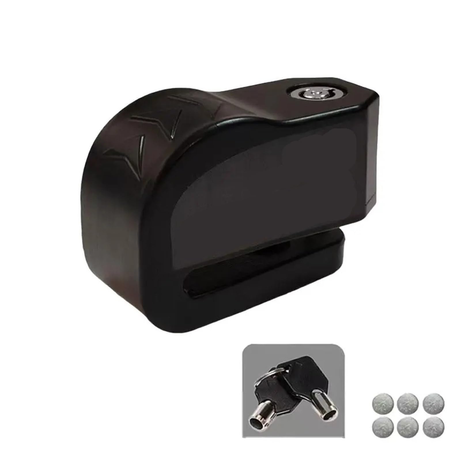 Nhabxgds Black Motorbike Lock Security Safety Lockwire Motorcycle Anti-Theft Lock Alarm Safety Protection Padlock Scooter Disc Brake Aluminum Alloy Accesso(Black)