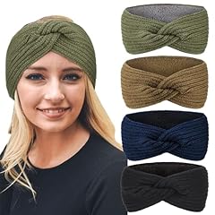 4 Pcs Knitted Cross Style: Navy Blue, Light Army Green, Khaki, Black
