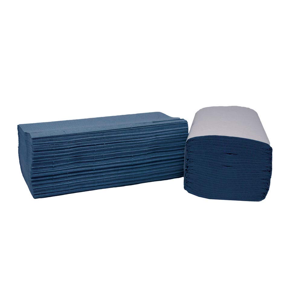 2WORK 1-Ply I-Fold Hand Towels Blue 20 x 180 Sheets (Pack of 3600) 2W70104