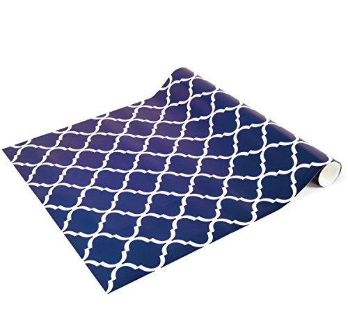 LockerLookz Locker Wallpaper - Navy Quatrefoil Print