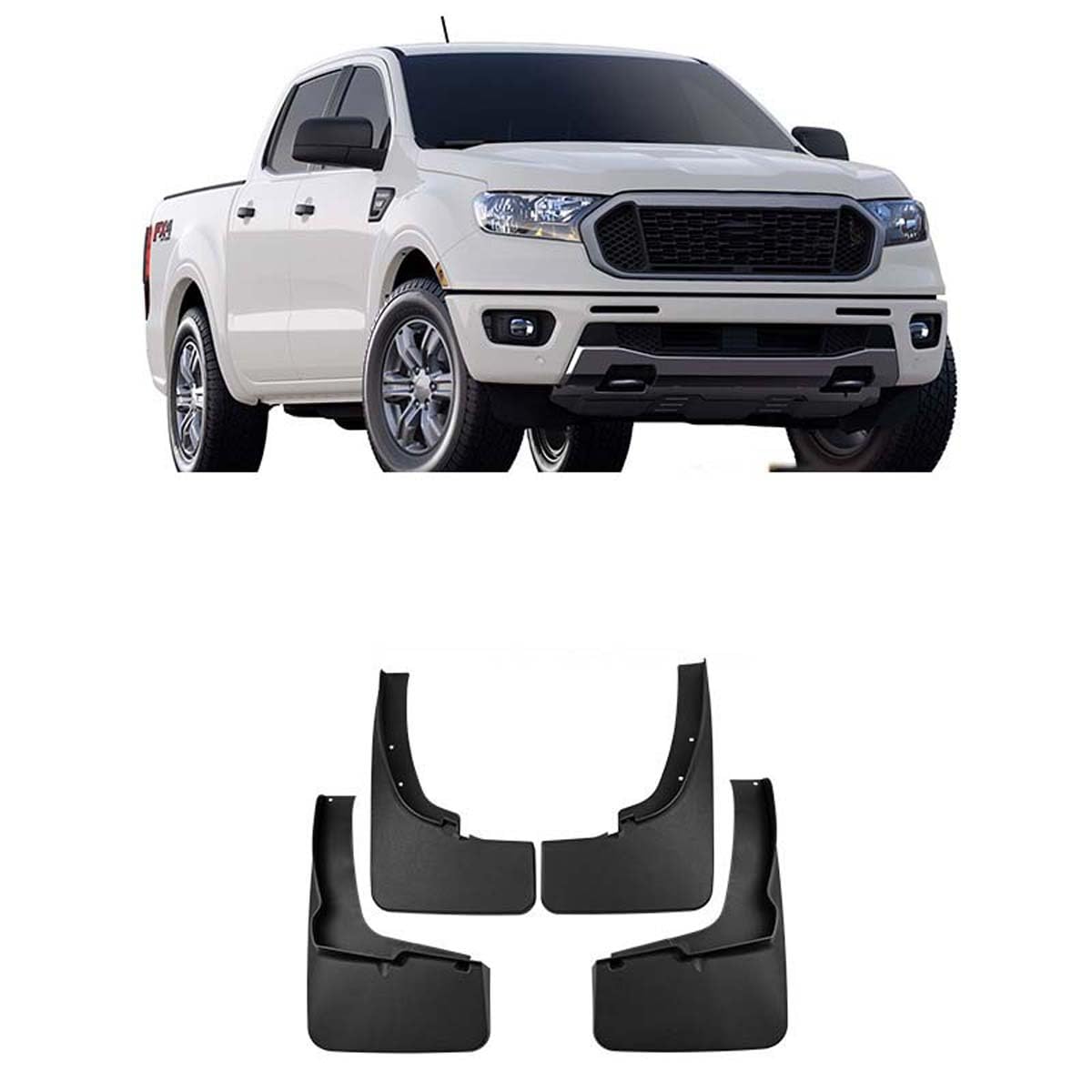 BXQDAM Car mud flaps,Compatible with Ford Ranger 2019-2023,Car exterior accessories