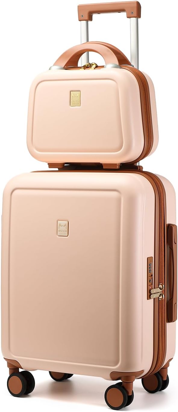 MYER Carry On Hard Shell Luggage Sets 2 Piece with Spinner Wheels,Expandable