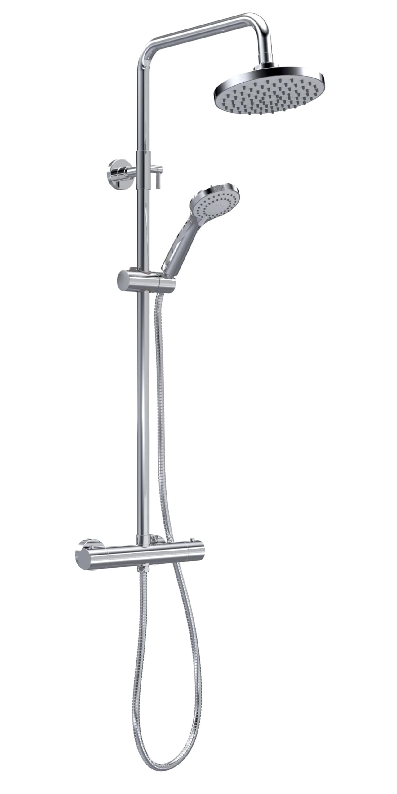 Pride Round Thermostatic Shower Kit With Fixed Head & Adjustable HandsetChromeBalterley from B&Q
