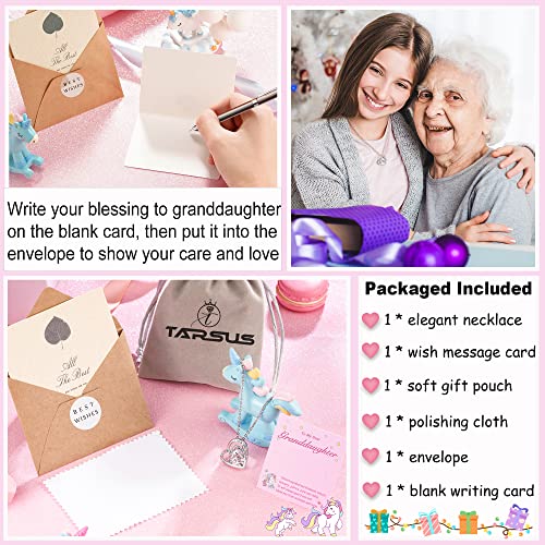 Tarsus Granddaughter Gifts From Grandma, Unicorn Necklace Unicorns Gifts For Girls Jewelry Granddaughter Necklace Mothers Day Birthday Christmas Girls Gifts Ideas #TOP5