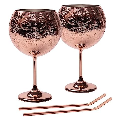 Elegant Stainless Steel Gin Glass Set Cover