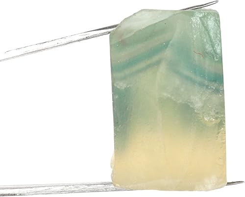 Miniatura 2 de GEMHUB Fluorita bicolor de piedra mineral, piedra preciosa certificada de 134.30 quilates, chakras curativos, gemas de cristal curativo